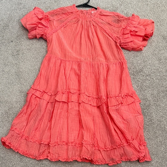 TALULAH Vibrant Coral Dress - Picture 1 of 4